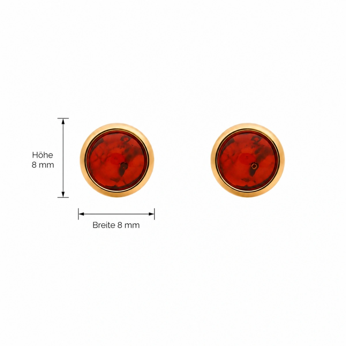 ohrstecker-silber-925-24k-vergoldet-bernstein-cognac-lineal Bernstein Ohrstecker Silber 925 vergoldet 24k rund Cognac