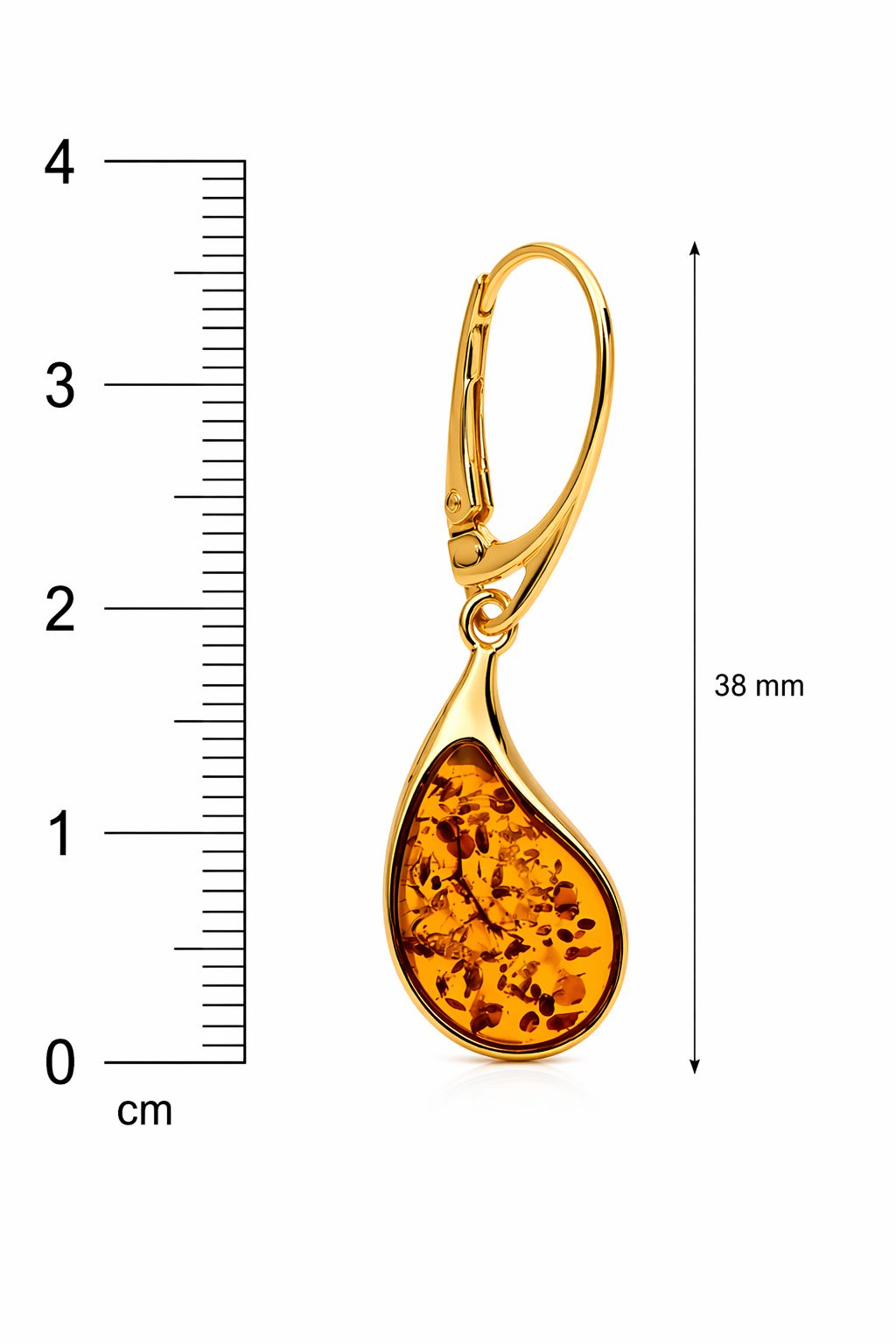 Elegante Bernstein Ohrringe mit maritimer Eleganz Bernstein Ohrhänger Silber 925 vergoldet „Meeresgold“ Cognac, Ohrhänger in Tropfenform mit cognacfarbenem Bernstein
