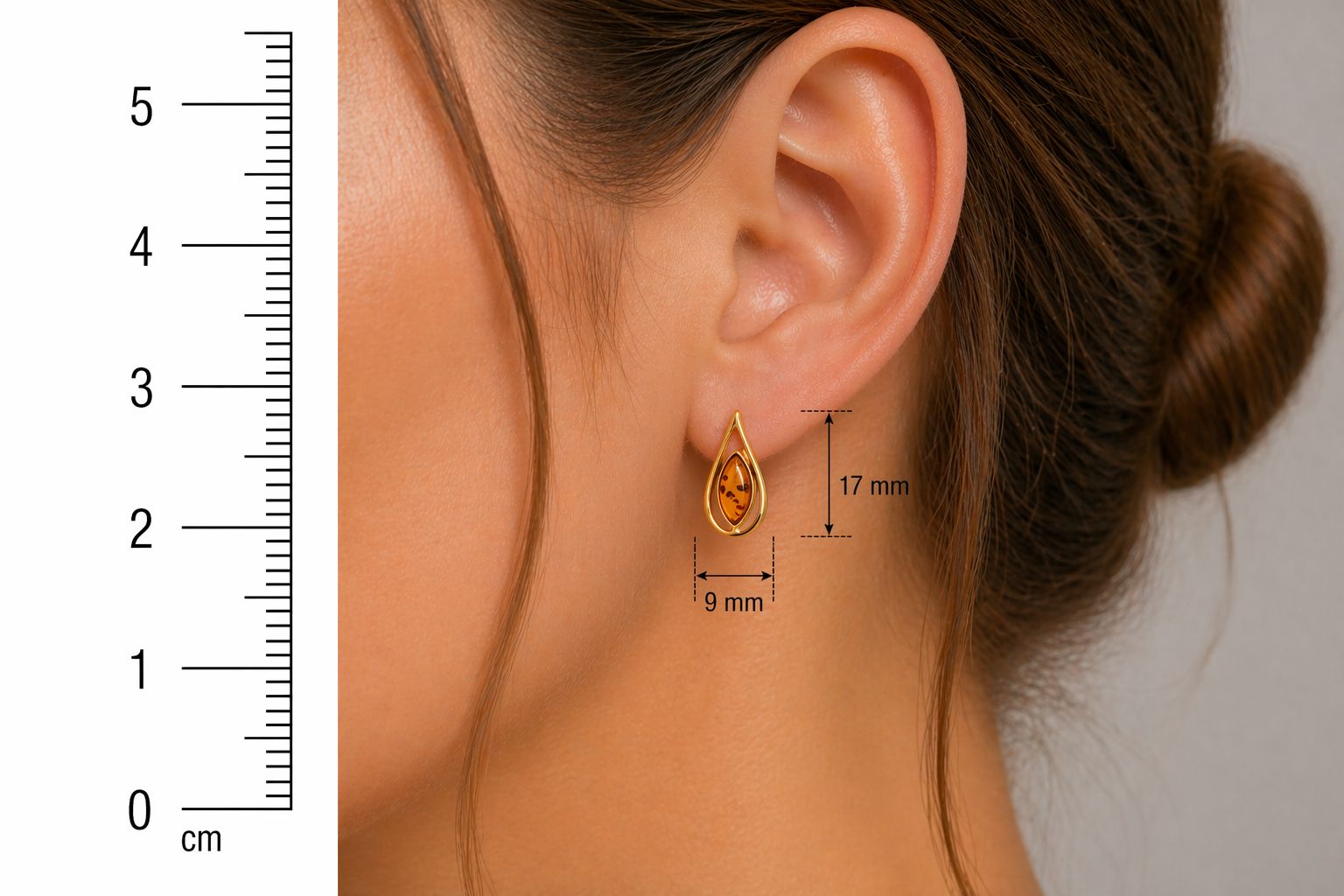 bernstein-ohrstecker-silber-vergoldet-flamme-cognac Bernstein Ohrstecker Silber vergoldet Flamme Cognac