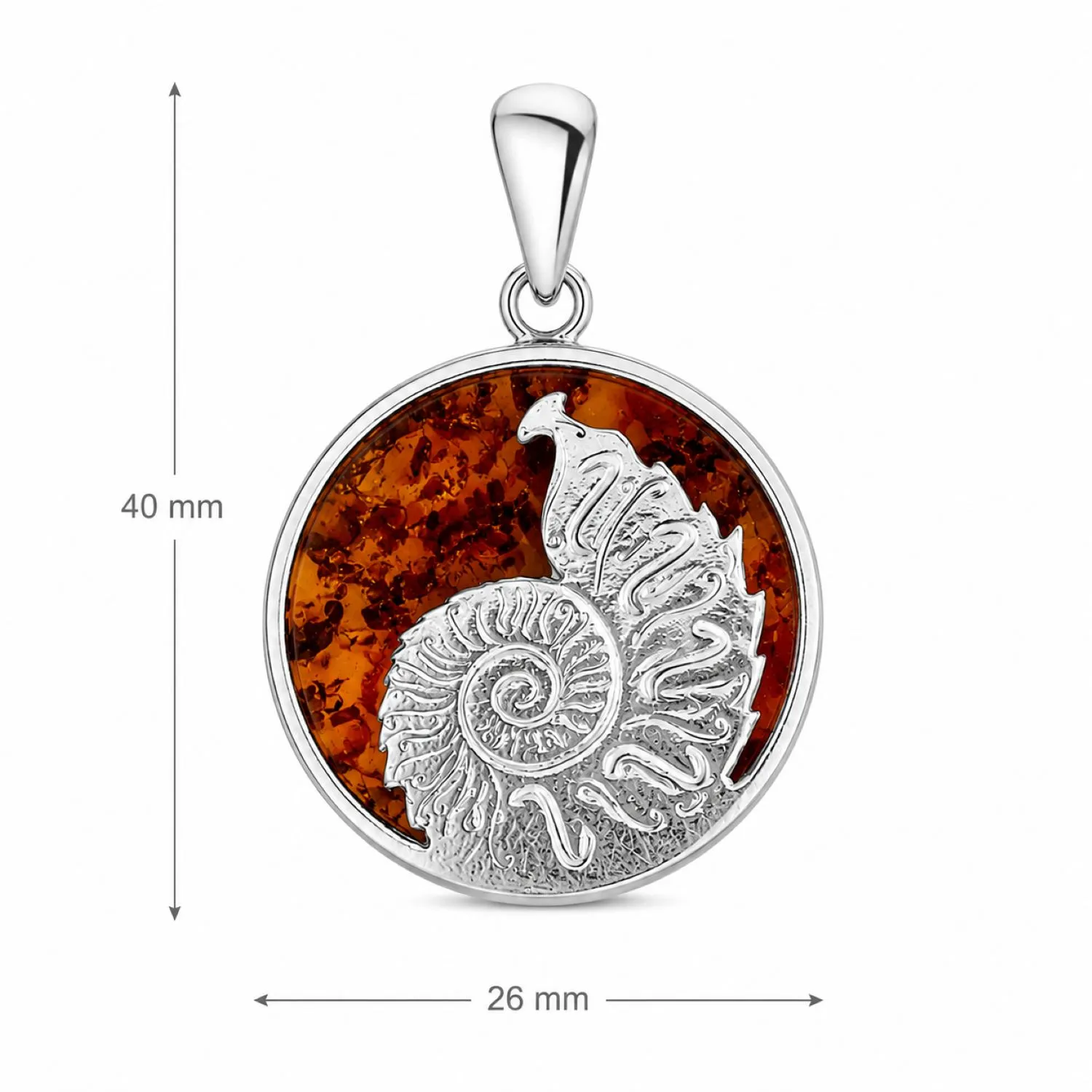 bernstein-anhaenger-silber-ostseeschnecke-P723MC-cognac-linial Maritimer Bernstein Anhänger Silber 925 Ostseeschnecke Cognac aus echtem baltischem Bernstein; Ostsee Schmuck für Damen und Herren; Eleganter Bernstein Schnecke Kettenanhänger