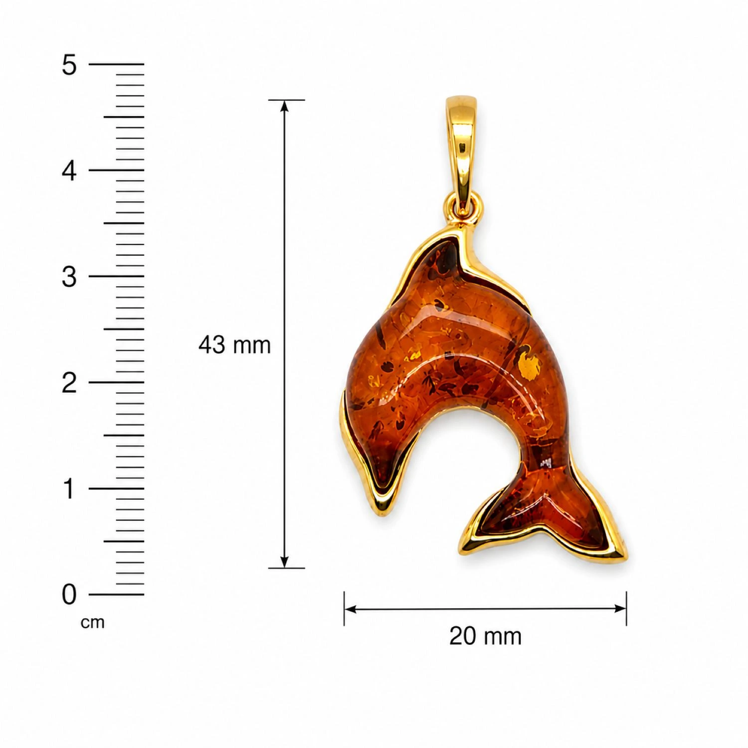 delfin-anhaenger-silber-vergoldet-bernstein-cognac-P920CZ-linial Eleganter Bernstein Anhänger Silber 925 vergoldet Delfin Cognac mit echtem Ostsee-Bernstein aus der Kollektion Meeresleben; maritimer Schmuck mit Delfin Motiv