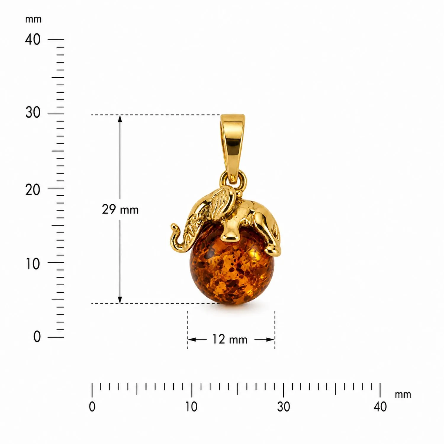 bernstein-anhaenger-gold-375-bernsteinelefant-cognac-lineal Bernstein Anhänger Gold 375 Bernsteinelefant Cognac mit Elefant auf runder Bernsteinkugel; Anhänger mit Elefant Motiv