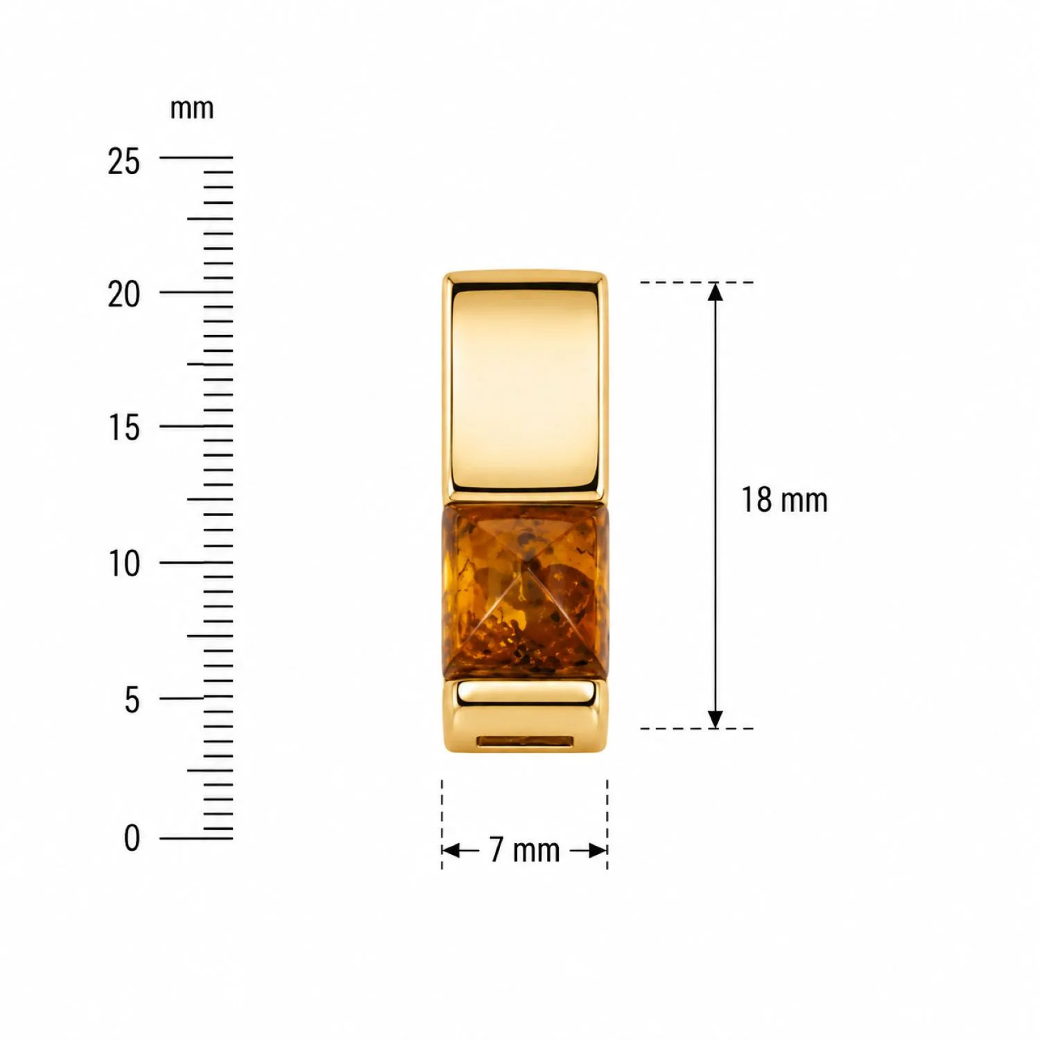 bernstein-anhaenger-gold-375-klarheit-cognac-lineal Bernstein Anhänger Gold 375 „Klarheit“ Cognac mit quadratischem Ostseebernstein und Goldfassung; Bernstein Anhänger Gold 9 Karat Rechteck; schöner Schmuck mit echtem Ostseebernstein für Damen
